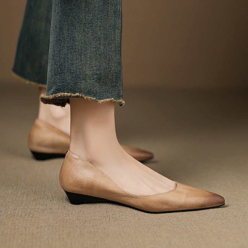 Elora Genuine Leather Flats