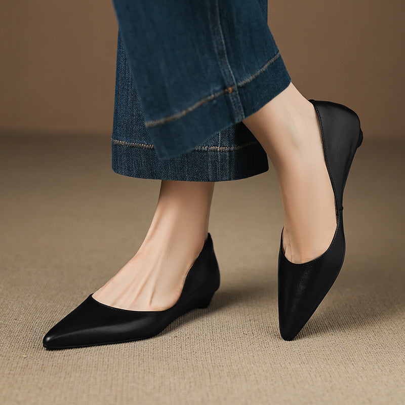 Elora Genuine Leather Flats