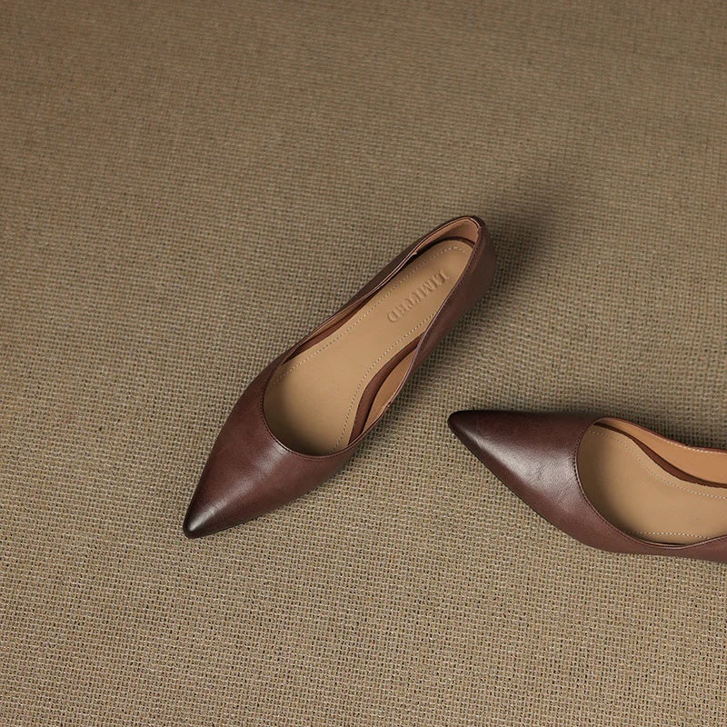 Elora Genuine Leather Flats