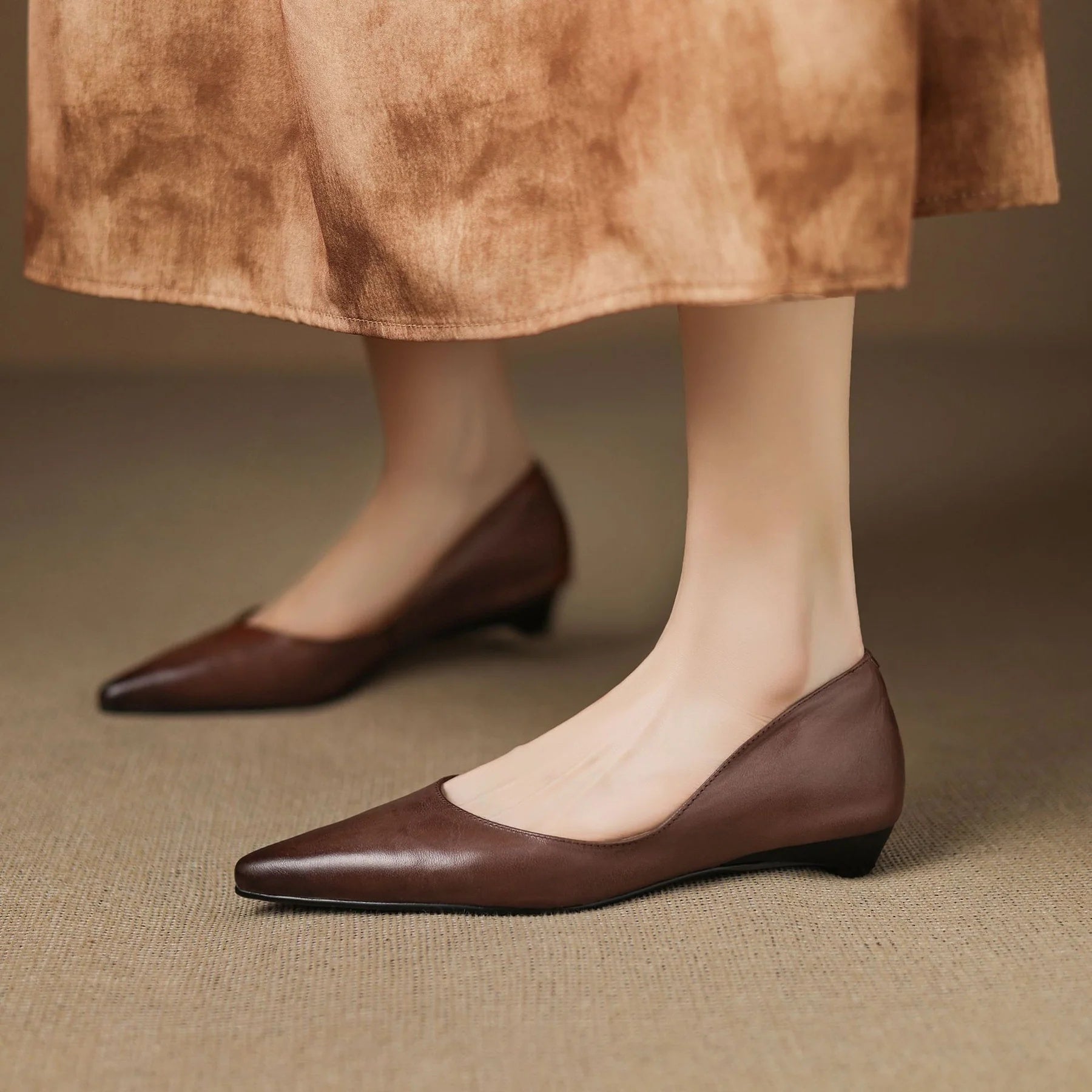Elora Genuine Leather Flats