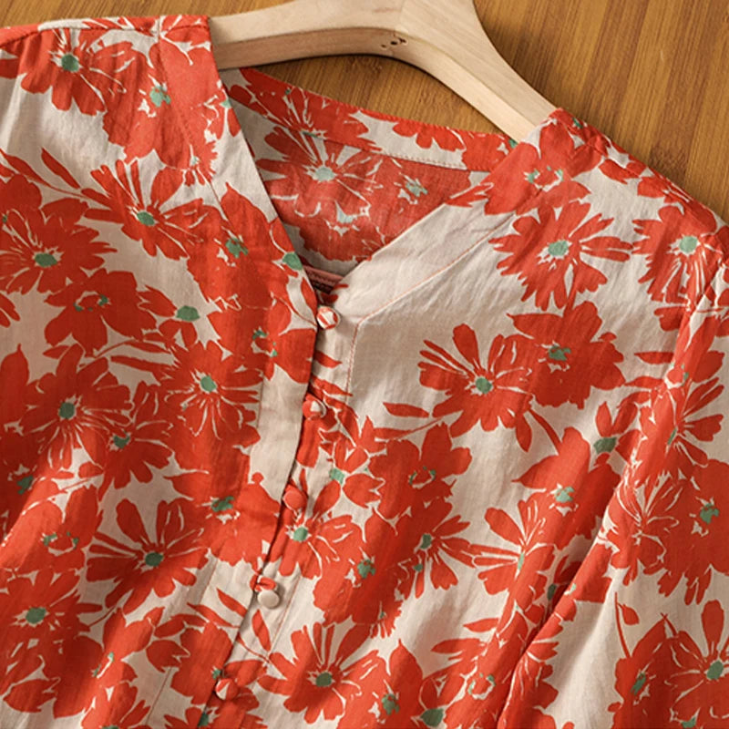 Rosa Viento Linen Blouse