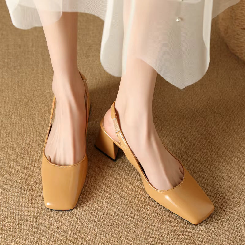 Isabella Leather Slingbacks