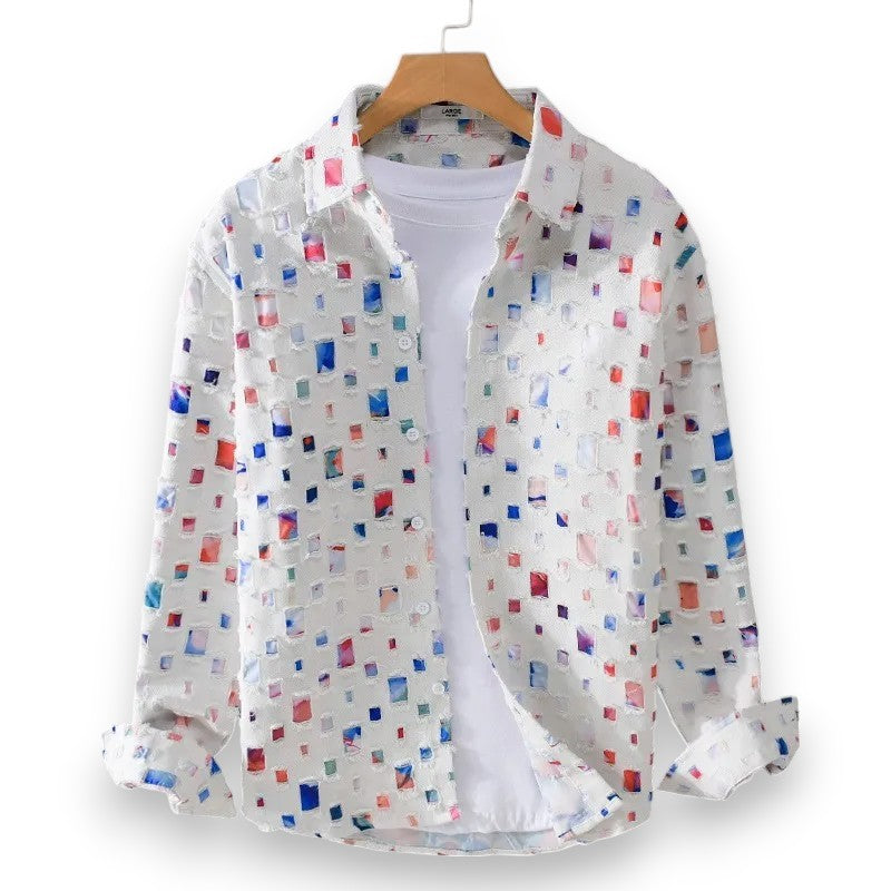 Pixelate™ - Patterned Cotton Shirt