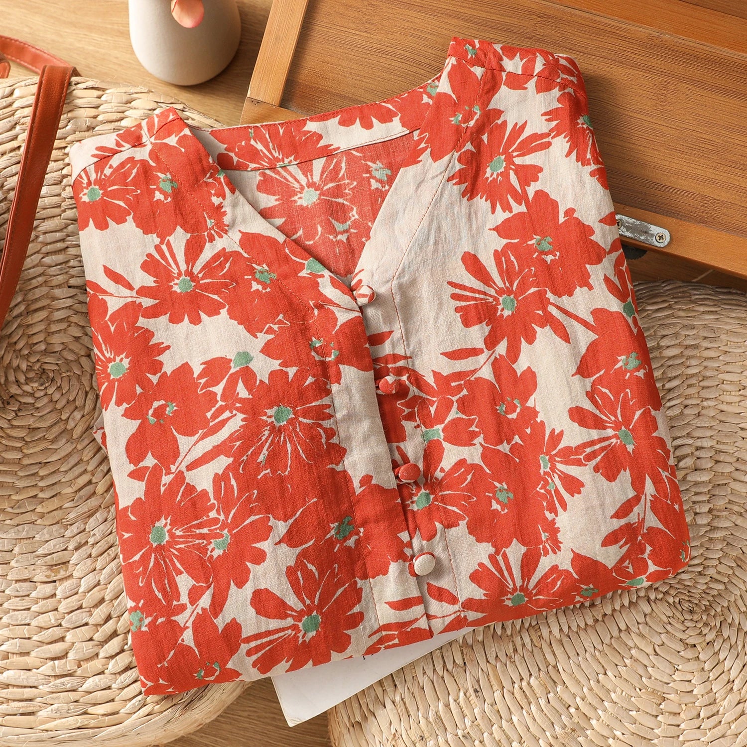Rosa Viento Linen Blouse