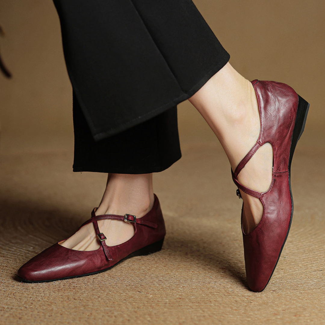 Vienna Genuine Leather Flats