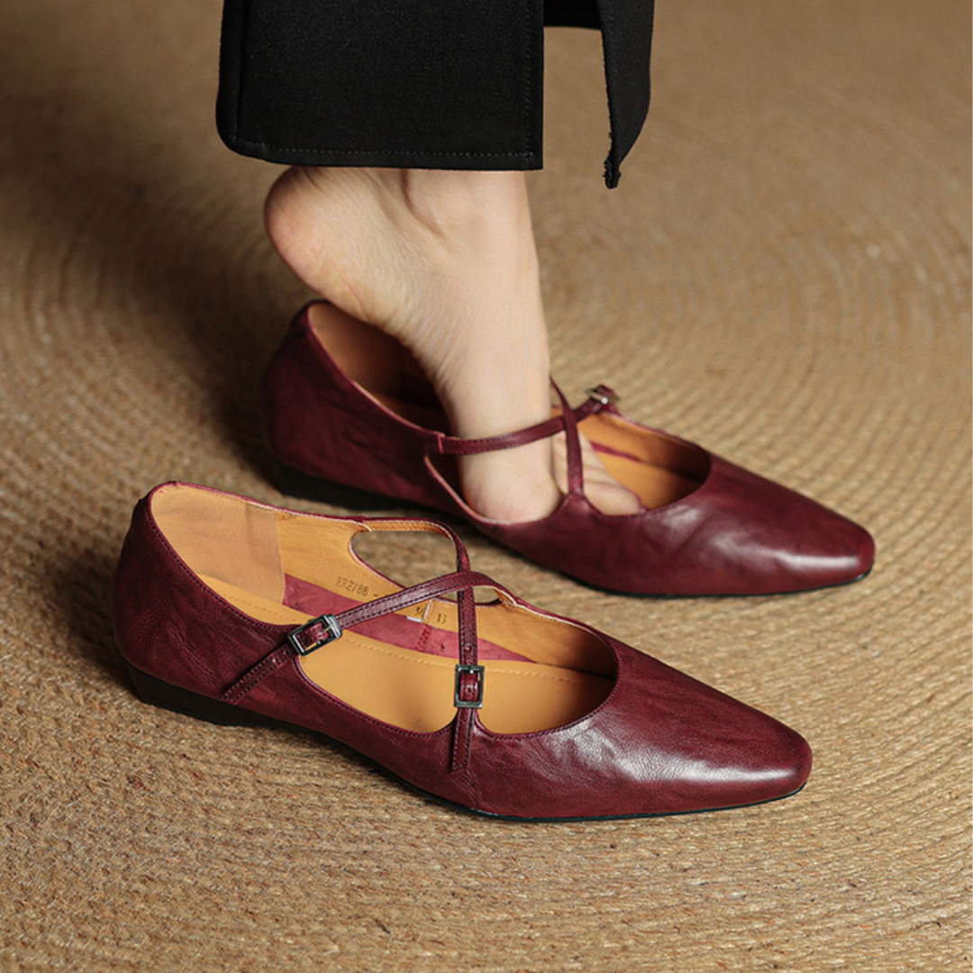 Vienna Genuine Leather Flats