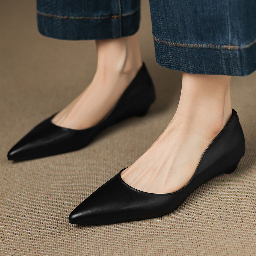 Elora Genuine Leather Flats