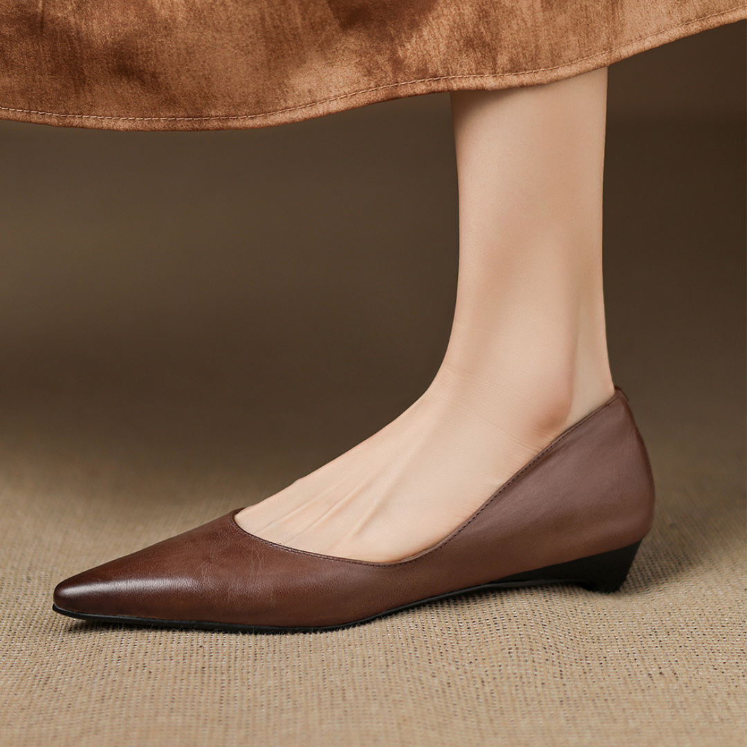 Elora Genuine Leather Flats