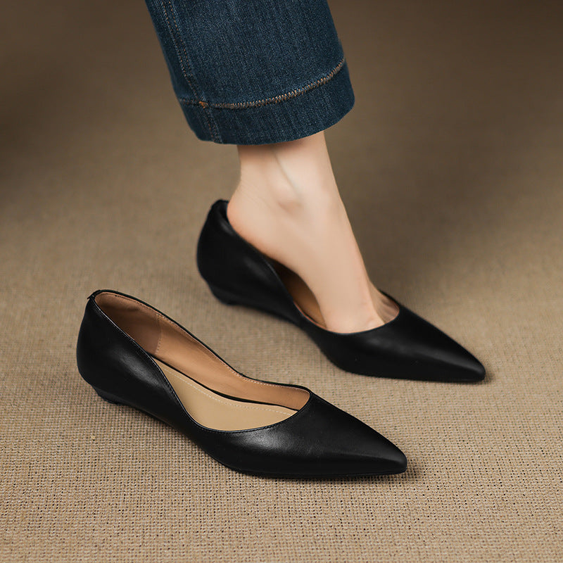 Elora Genuine Leather Flats