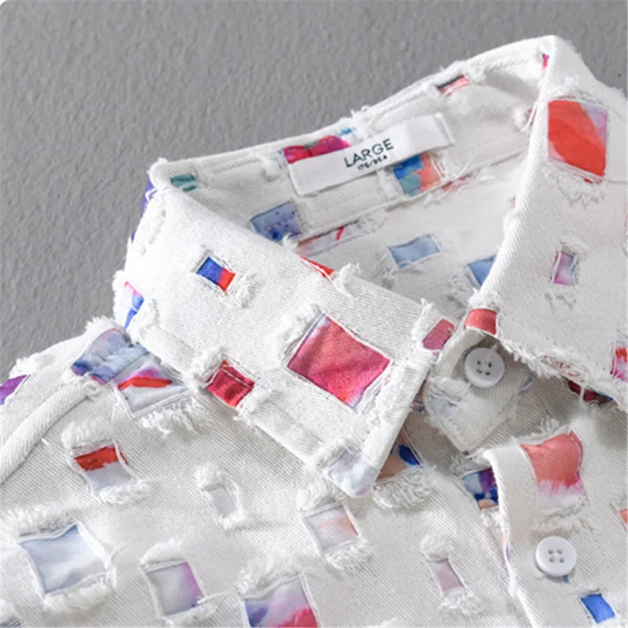 Pixelate™ - Patterned Cotton Shirt
