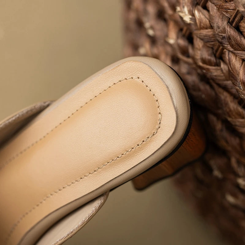 Lucia Genuine Leather Mules