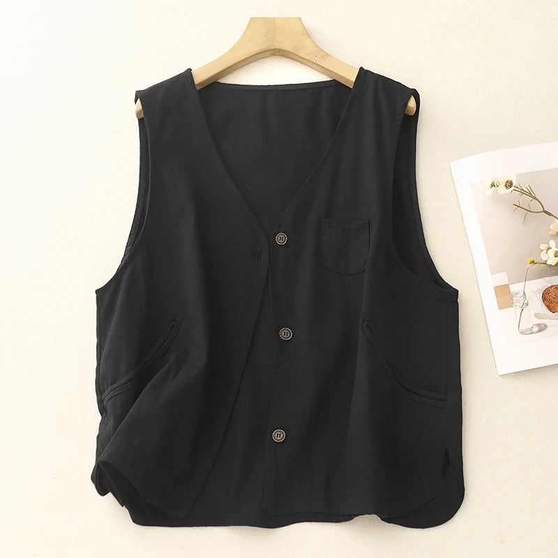 Isabelle Linen Vest