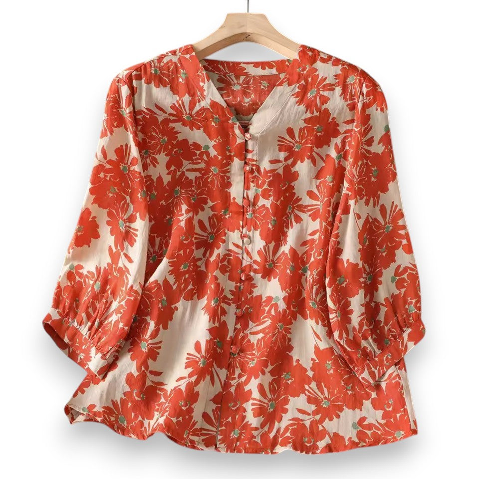 Rosa Viento Linen Blouse