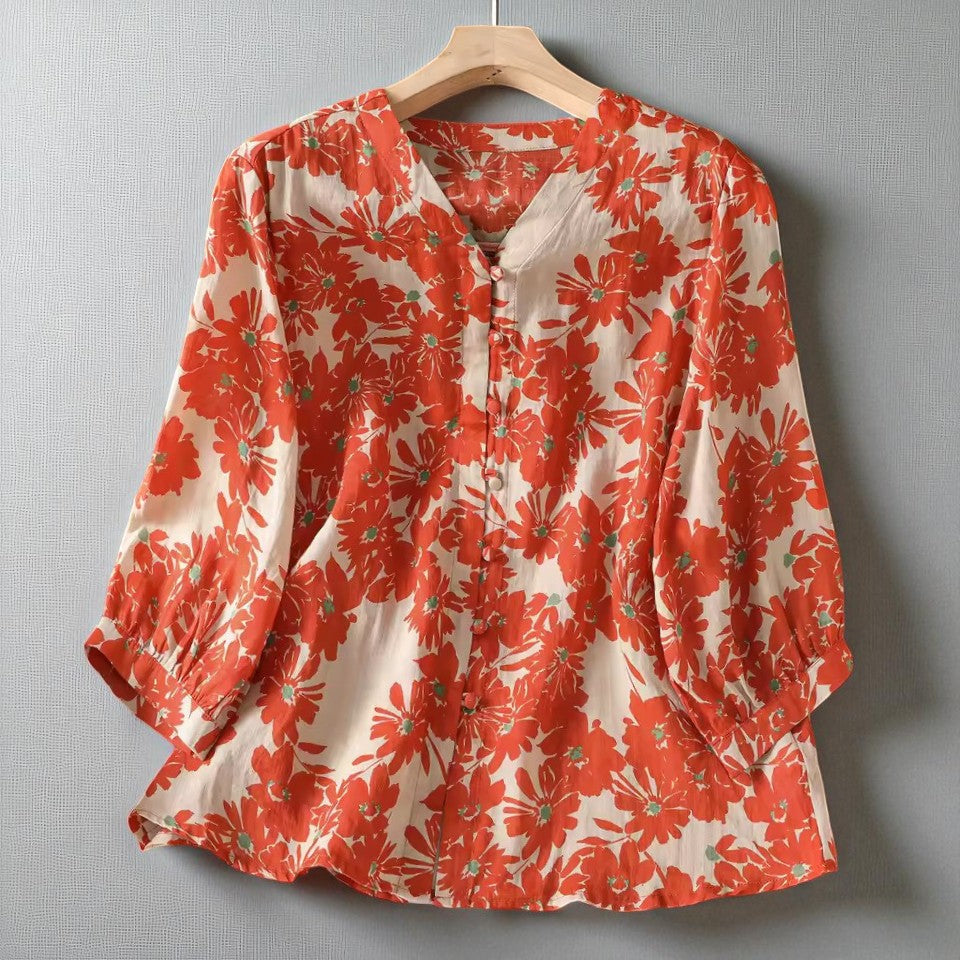 Rosa Viento Linen Blouse