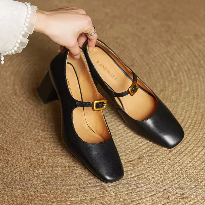 Elara Genuine Leather Heels