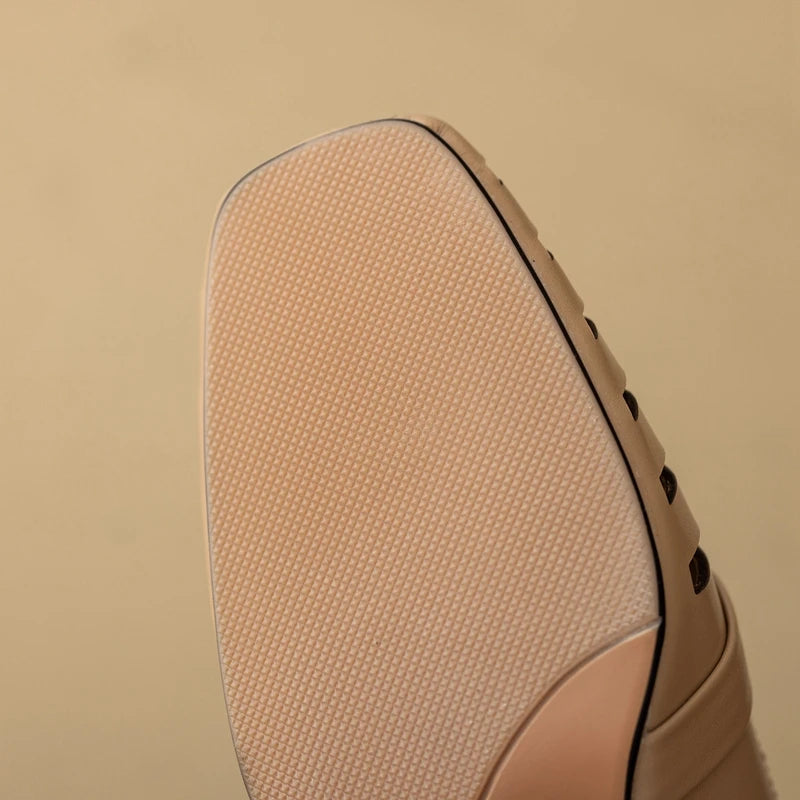 Lucia Genuine Leather Mules