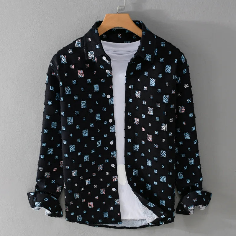 Pixelate™ - Patterned Cotton Shirt