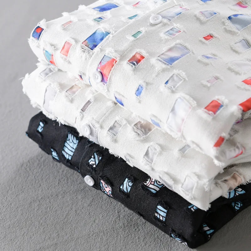 Pixelate™ - Patterned Cotton Shirt