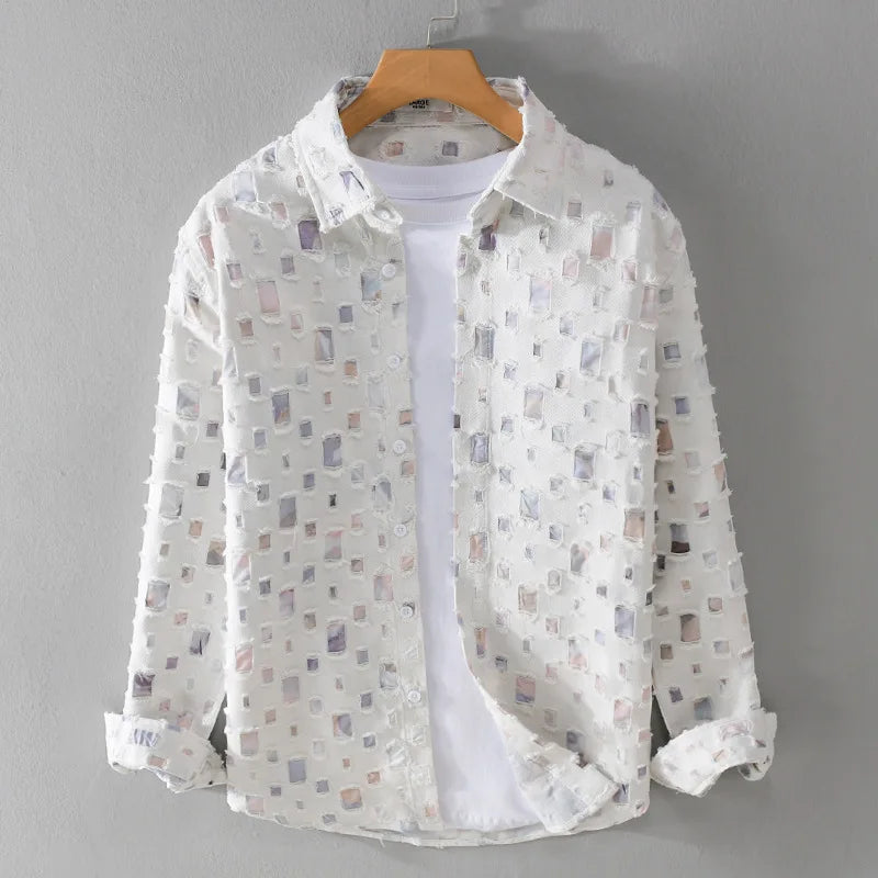 Pixelate™ - Patterned Cotton Shirt