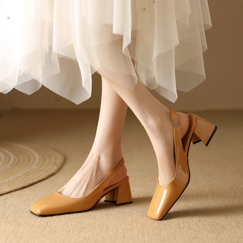 Isabella Leather Slingbacks