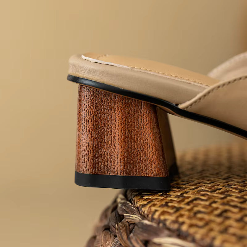 Lucia Genuine Leather Mules