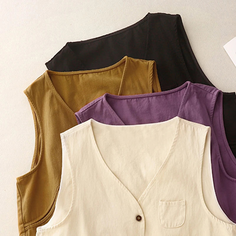 Isabelle Linen Vest