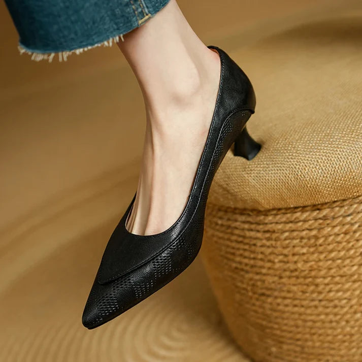 Amara Genuine Leather Heels