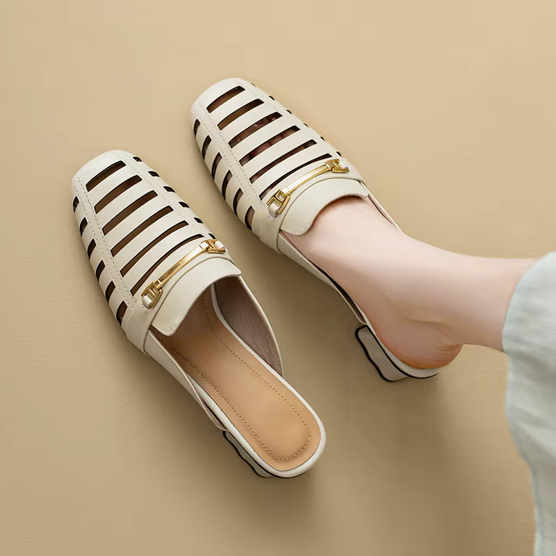Lucia Genuine Leather Mules