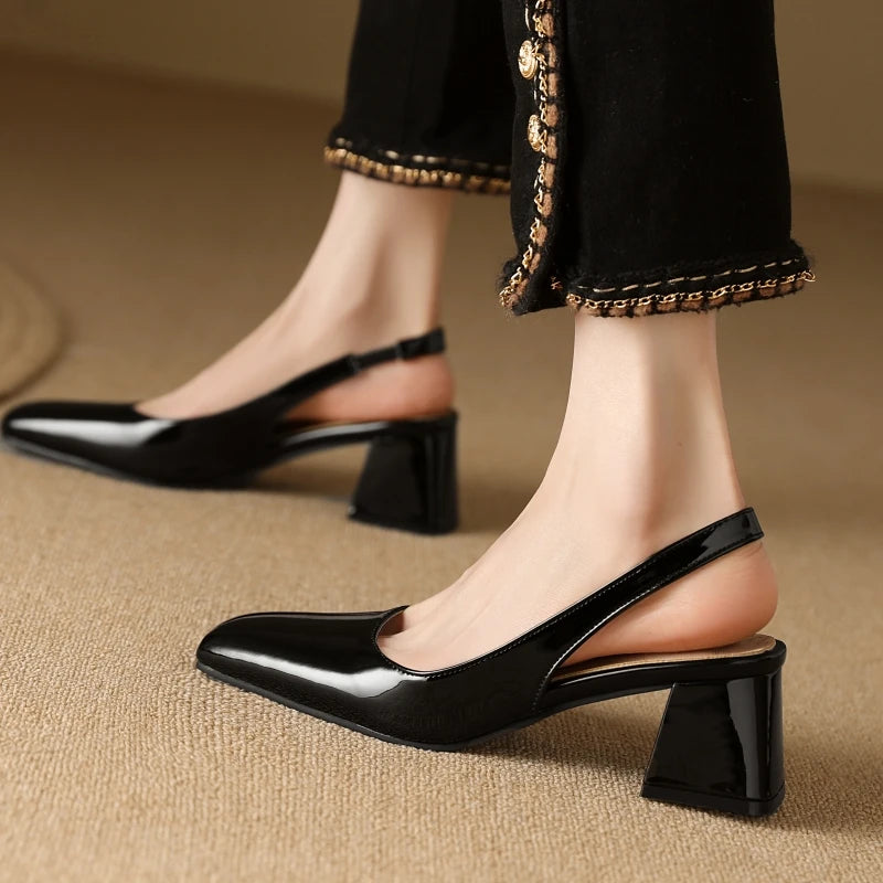 Isabella Leather Slingbacks