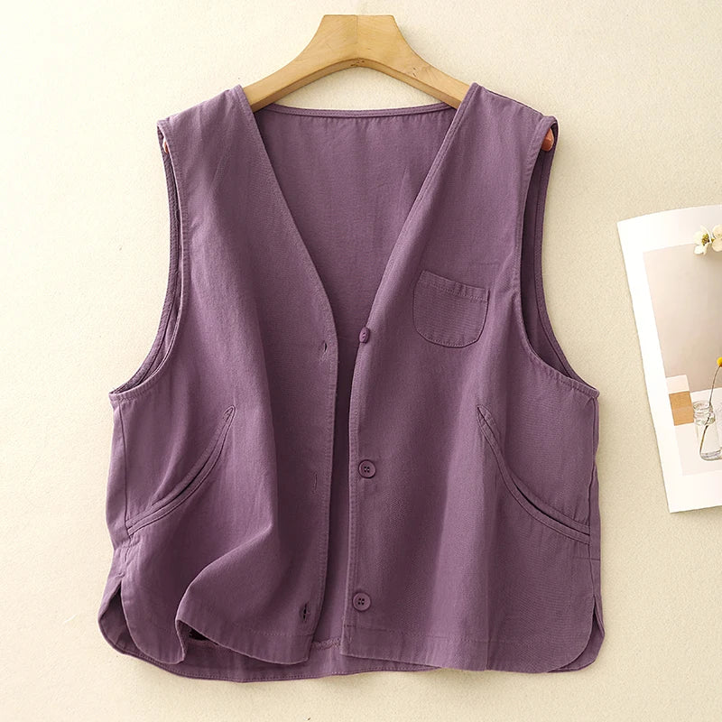 Isabelle Linen Vest