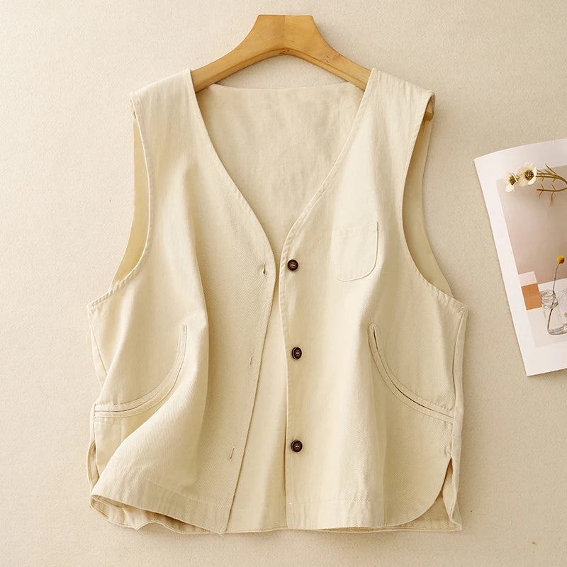 Isabelle Linen Vest