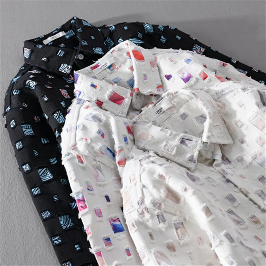 Pixelate™ - Patterned Cotton Shirt