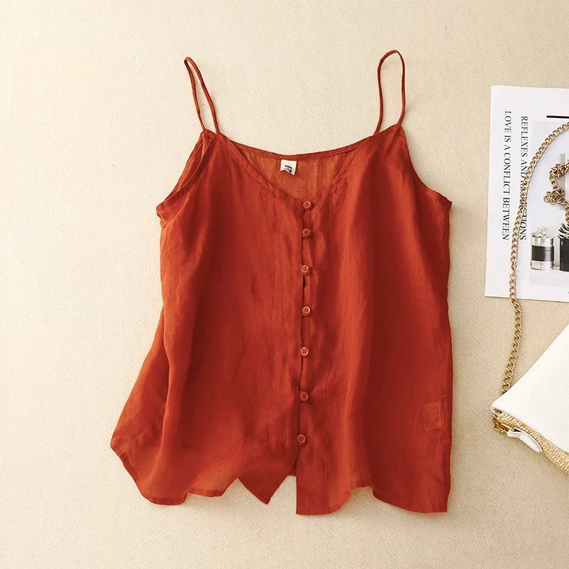 Coralie Linen Top
